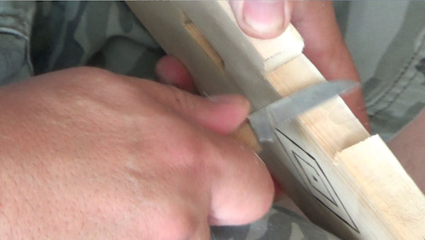 carving out slot with proper depth and angle