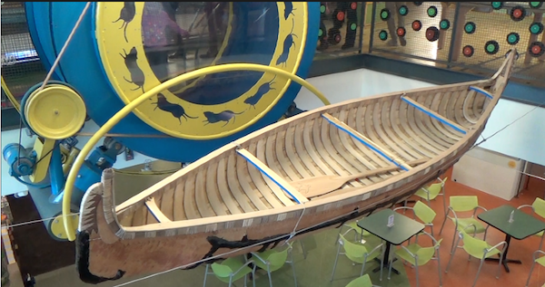 Canoe as displayed at the museum